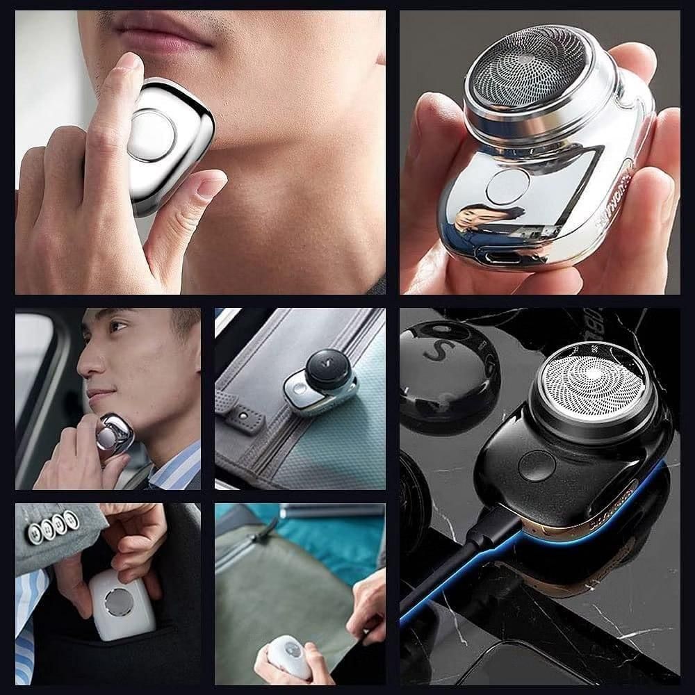 Powerful Mini Electric Shaver: Portable Rechargeable Razor, New Upgrade, Easy Use for Home, Car, Travel, All Skin Types.
