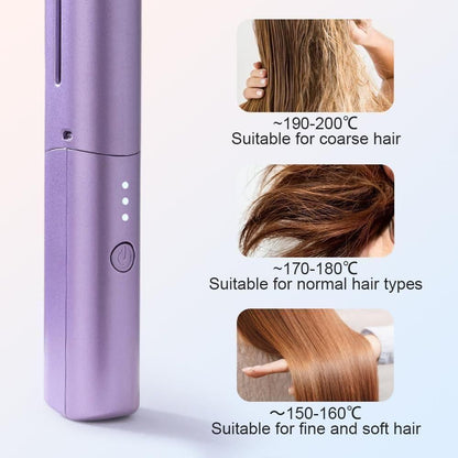 Portable Hair Straightener Cordless Rechargeable Hot Comb