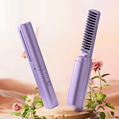 Portable Hair Straightener Cordless Rechargeable Hot Comb