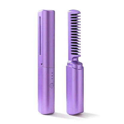 Portable Hair Straightener Cordless Rechargeable Hot Comb